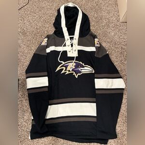 Men's Black and Gray Hooded Sweater